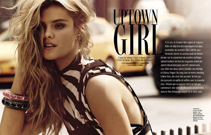 Nina Agdal《Grazia》法国版2014年7月号