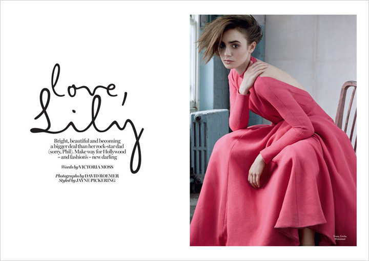 Lily Collins《Marie Claire》英国版2014年10月号