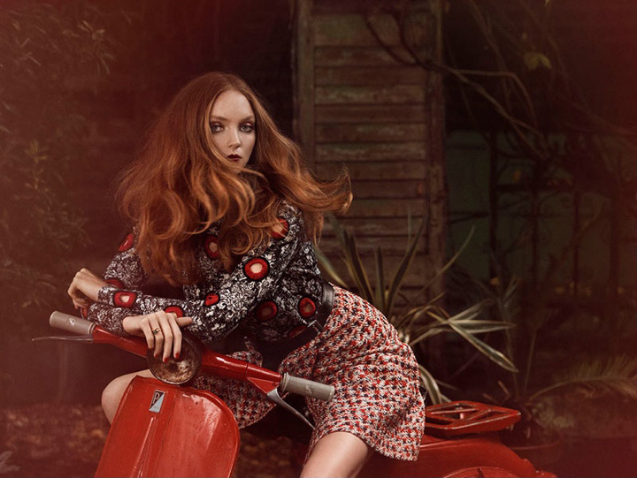 Lily Cole《Glamour》意大利版2014年12月号