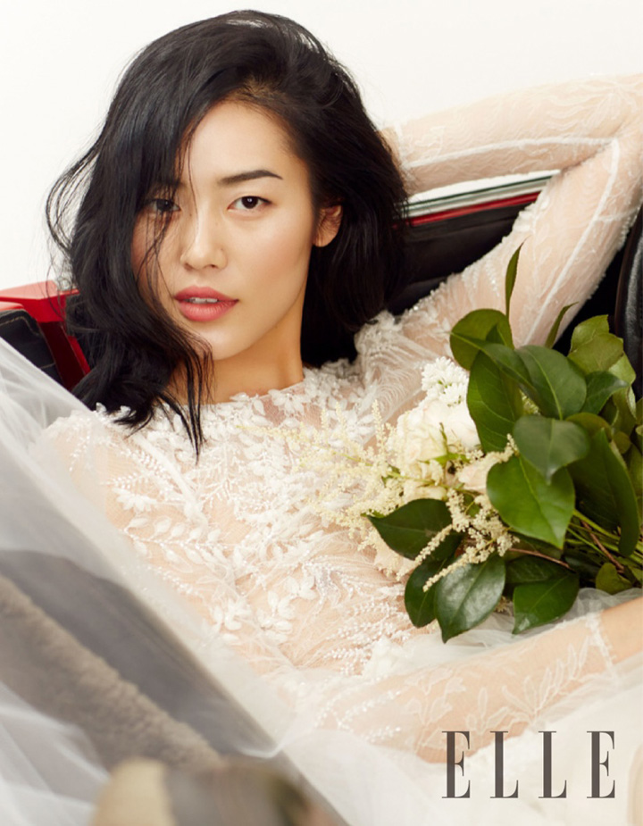 刘雯+崔始源《Elle》中国版2015年6月号