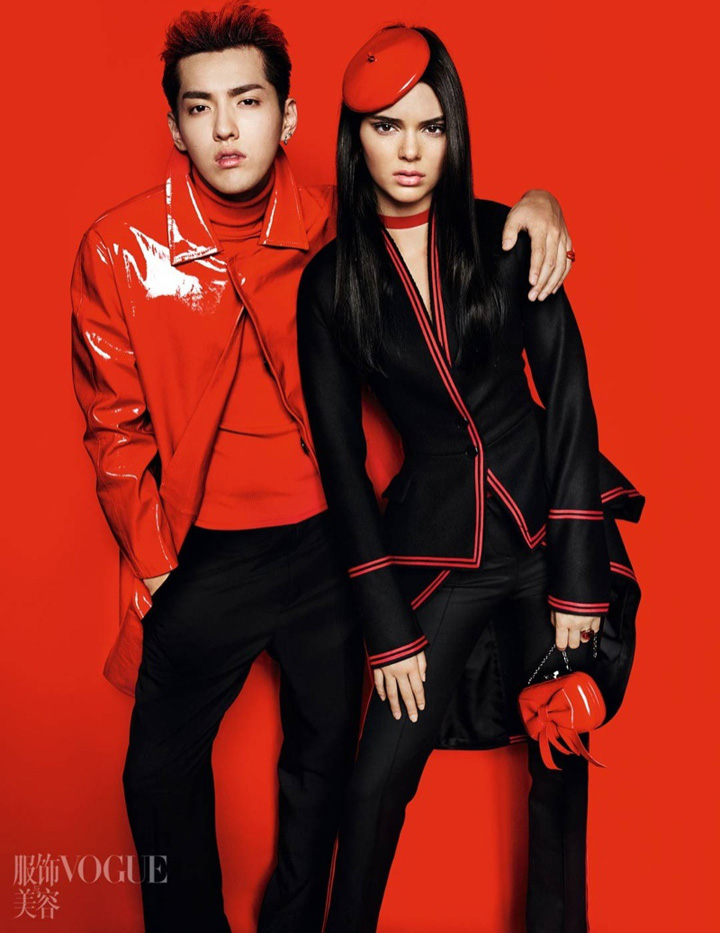 Kendall Jenner&吴亦凡《Vogue》中国版2015年7月号