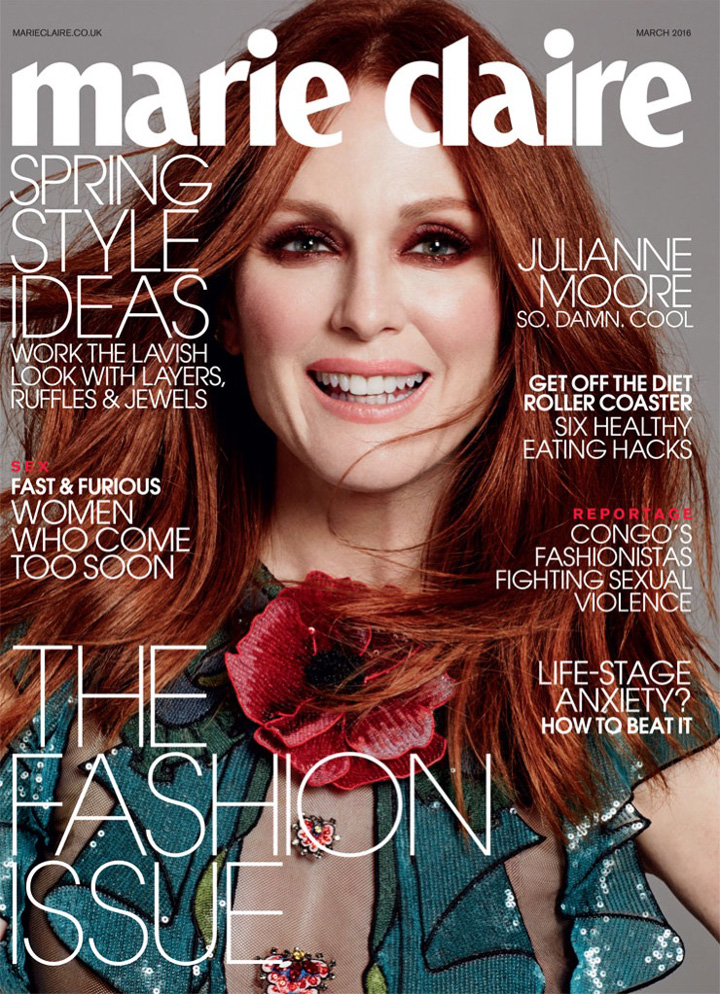 Julianne Moore《Marie Claire》英国版2016年3月号