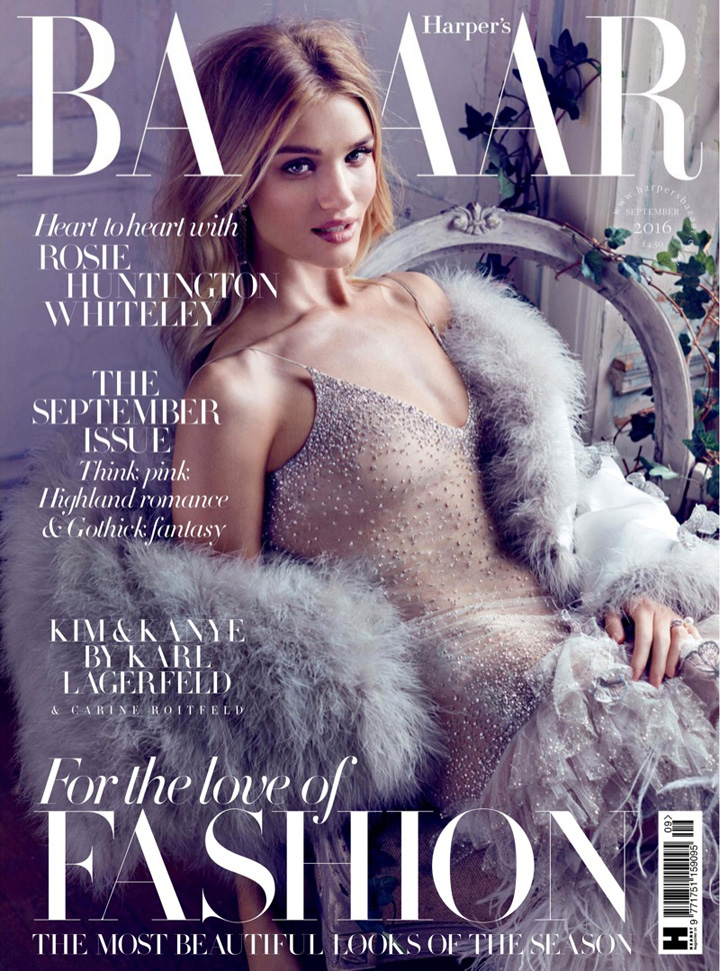 Rosie Huntington-Whiteley《Harper's Bazaar》英国版2016年9月号