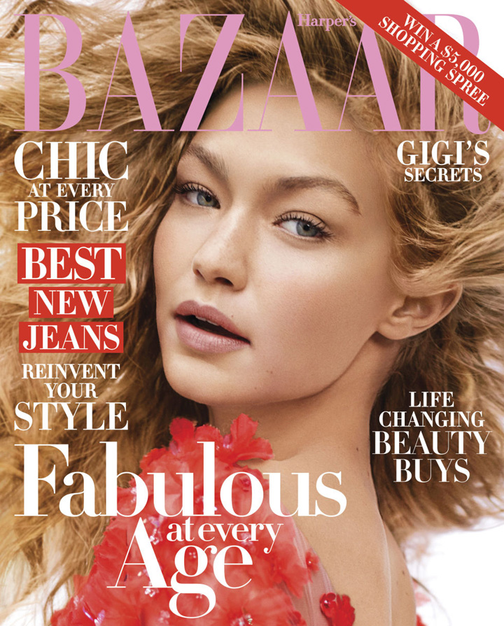 Gigi Hadid《Harper’s Bazaar》杂志2016年10月号