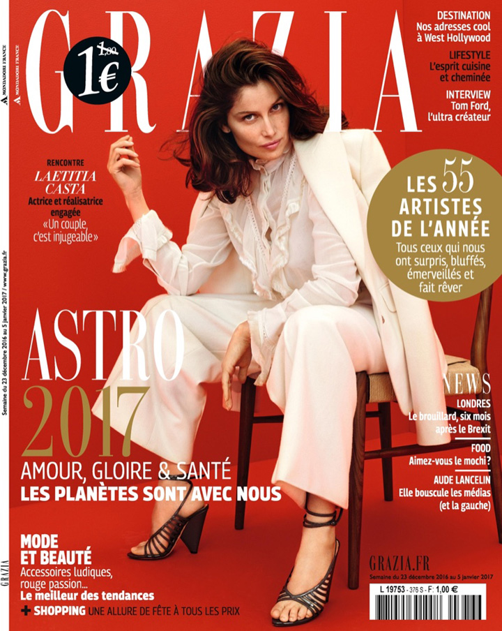 Laetitia Casta《Grazia》法国版2016年12月号