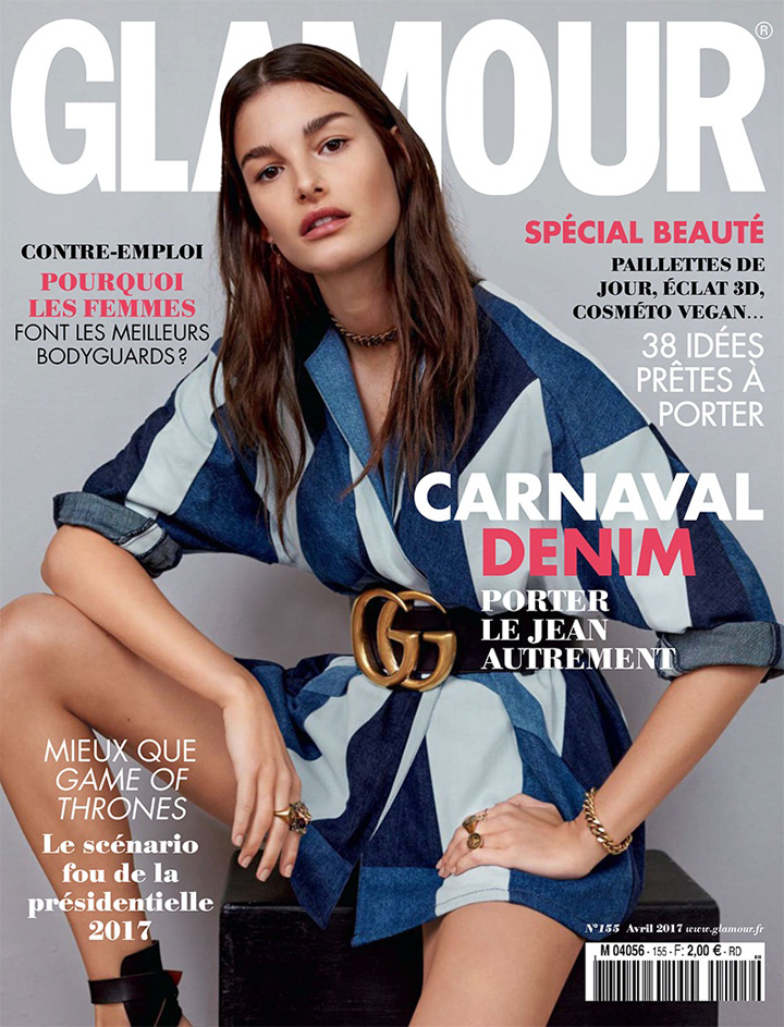 Ophelie Guillermand《Glamour》法国版2017年4月号