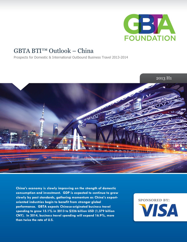 GBTA 预测2013年中国商务旅行支出将会增加14.3% 