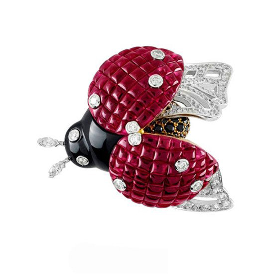 <a target='_blank' style='color: #666666;' href='http://brand.fengsung.com/vancleefarpels/' >梵克雅宝</a> (Van Cleef & Arpels) 红宝石昆虫胸针