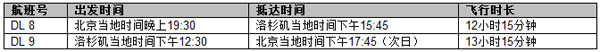 达美航空将推出往返于洛杉矶与北京的每日直航服务