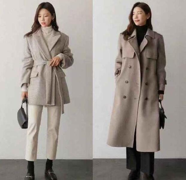中长款的呢子大衣 西装外套