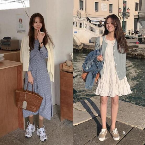 连衣裙 针织外套