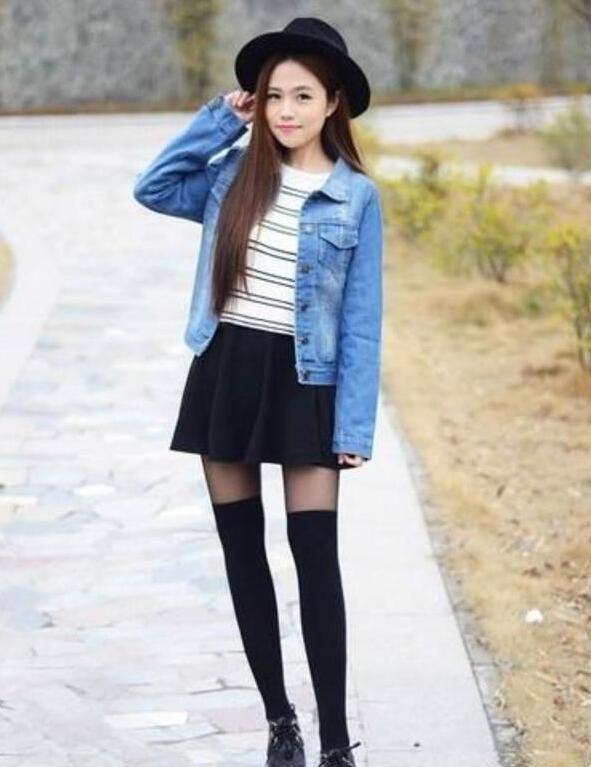 牛仔衣不扣扣子