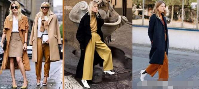 大衣 卡其色西裤