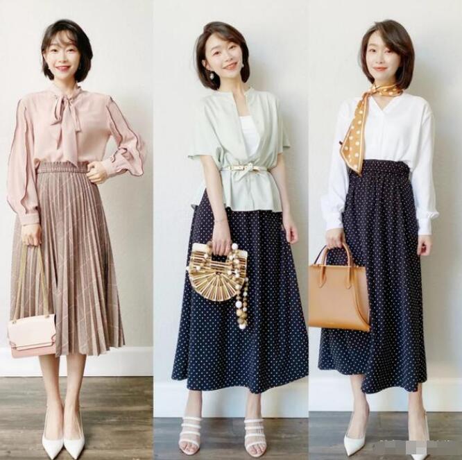 粉色的系带衬衫 粉色百褶裙