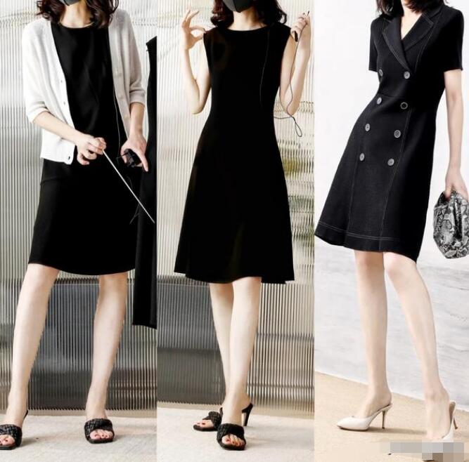 黑色连衣裙 针织衫
