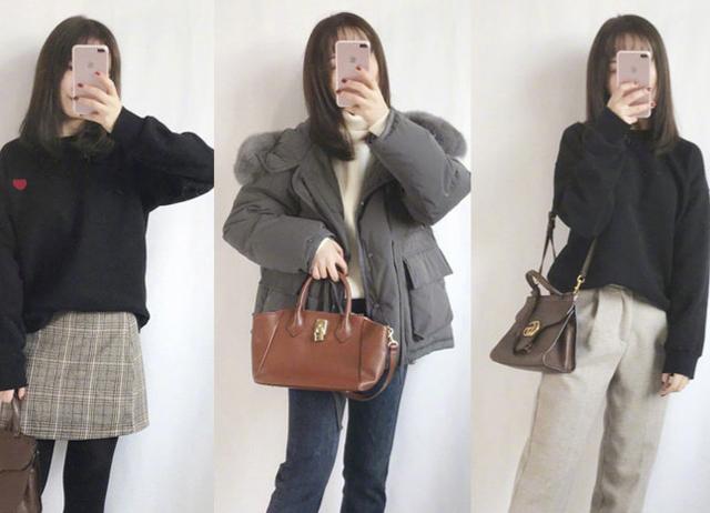 卫衣 半身裙 短款棉服