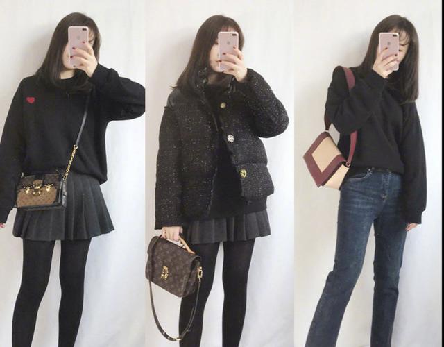 羽绒服 牛仔裤 短裙