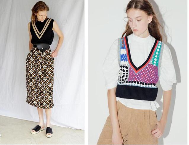 针织马甲 纯棉T  半裙