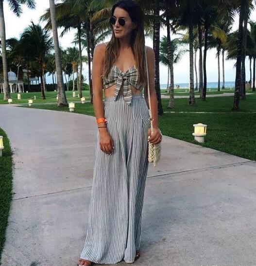 条纹图案的半身裙