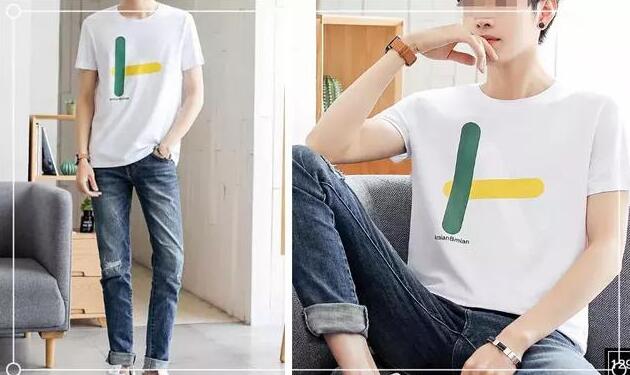 白色T恤 牛仔裤