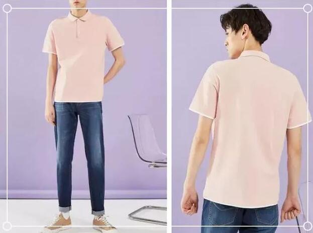 翻领POLO衫 牛仔裤