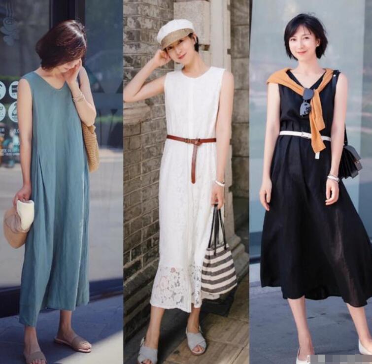 黑色背心连衣裙