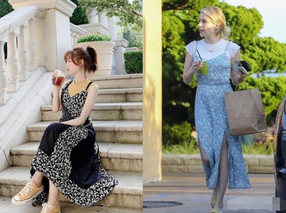 吊带裙 纯色上衣