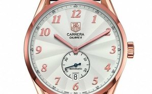 TAG Heuer卡莱拉传承(Carrera Heritage)系列玫瑰金腕表