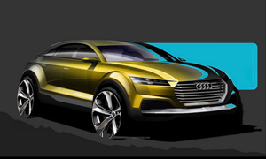 Audi 奥迪发布Q4 Concept设计草图