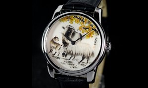 廊桥2015巴塞尔钟表展新品：米长虹时间艺术-三羊开泰腕表