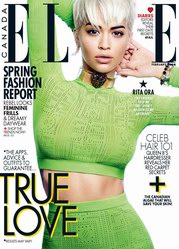 Rita Ora白金色短发造型登《Elle》杂封面拍性感写真