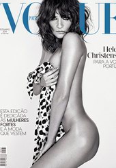 名模Helena Christensen全裸再登《Vogue》封面  性感时尚写真，魅力依旧