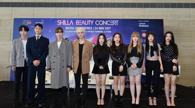 韩国人气组合SHINee和Red Velvet美力现身新罗免税店美妆演唱会