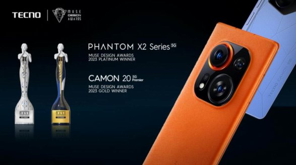 双奖喜报！TECNO PHANTOM X2及CAMON 20系列荣获美国MUSE设计奖铂金奖及金奖