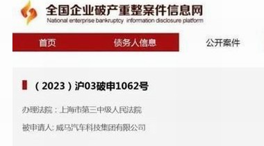 威马汽车申请破产重整&mdash;&mdash;曾经的造车第一梯队，烧光300多亿