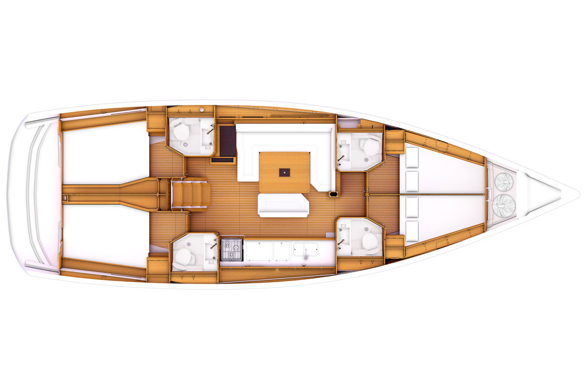 Sun Odyssey 469结构图：JEANNEAU亚诺帆船新型号