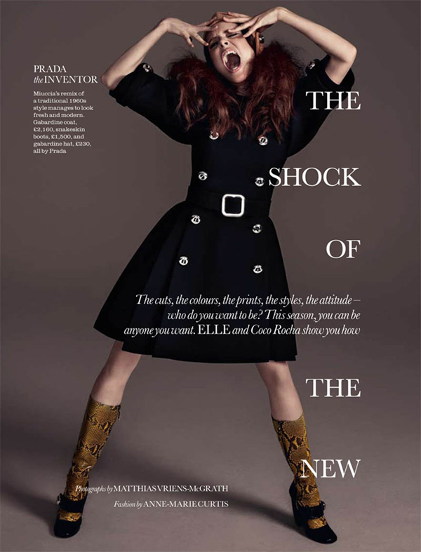 Coco Rocha 《Elle》UK 2011年8月号