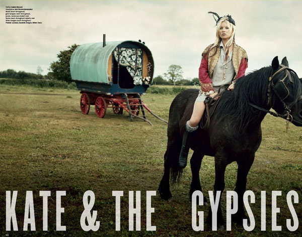 Kate Moss《Kate and the Gypsies》2009年9月号